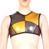 Damian Top With Mesh - Gold / Silver